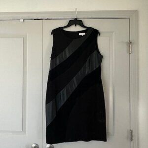 Calvin Klein Women's Faux Suedu/Leather Sheath Dress Size 14